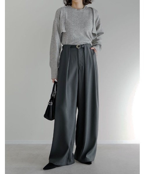 Re:EDIT（リエディ） スラックス パンツ 「低身長/高身長サイズ有