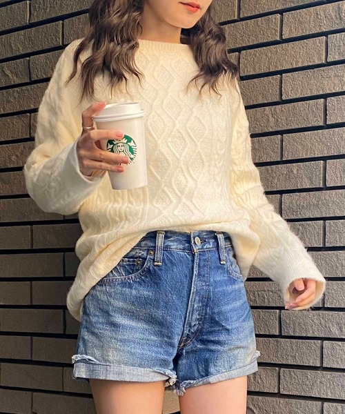 「NANEA」 長袖ニット フリー グレー レディース_画像7