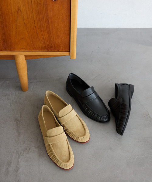 LE TALON（ル タロン） ローファー レザーギャザーローファー