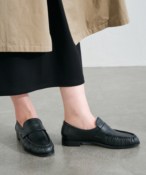 LE TALON（ル タロン） ローファー レザーギャザーローファー