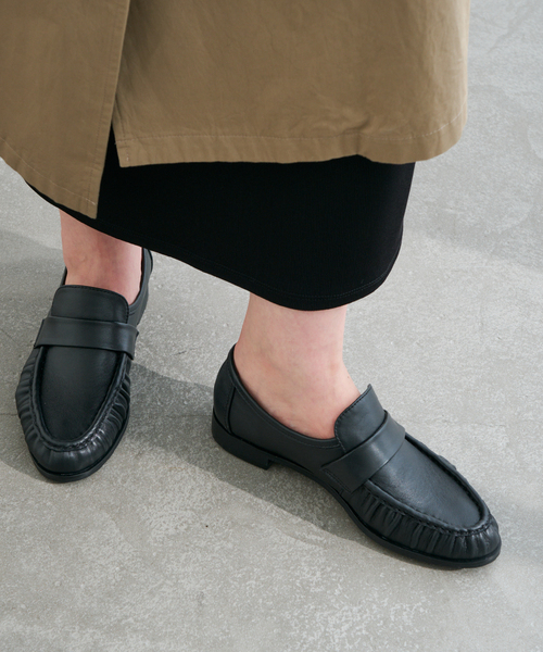 LE TALON（ル タロン） ローファー レザーギャザーローファー