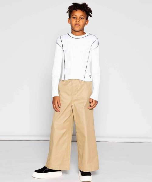 MM6 Maison Margiela ベージュワイドパンツ MM6 パンツ 入学式 Maison Margiela(エムエムシックス メゾン