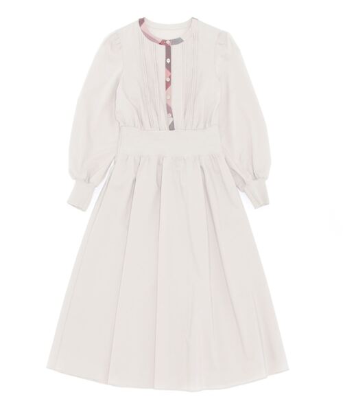 BLUE LABEL CRESTBRIDGE ロングワンピース ベージュ 美品 BLUE LABEL CRESTBRIDGE（ブルーレーベルクレストブリッジ） 長袖