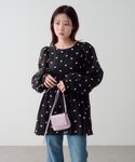 ワンピース フラワーステッチミニワンピースの詳細画像4