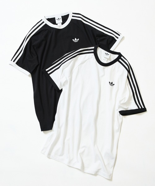 ⑫ ＊adidas＊スリーラインTシャツ　ホワイト、ブラック　2点 adidas（アディダス） tシャツ adidas / スリーストライプ Tシャツ