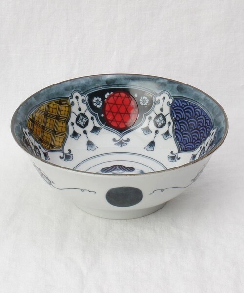 A1218-1/廣永窯 造/色絵鳥紋小鉢6客/共箱/向付/銘々皿/飾鉢/懐石道具 A1218-1/廣永窯 造/色絵鳥紋小鉢6客/共箱/向付/銘々皿/飾鉢/懐石道具