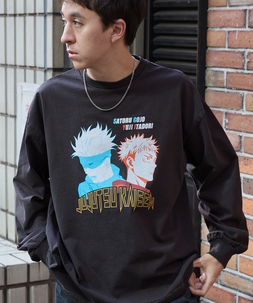 tシャツ 「呪術廻戦」別注 ピグメント加工 オーバーサイズ プリント