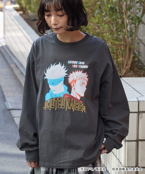 tシャツ 「呪術廻戦」別注 ピグメント加工 オーバーサイズ プリント 