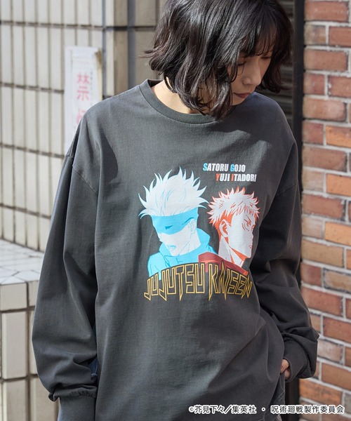 tシャツ 「呪術廻戦」別注 ピグメント加工 オーバーサイズ プリント