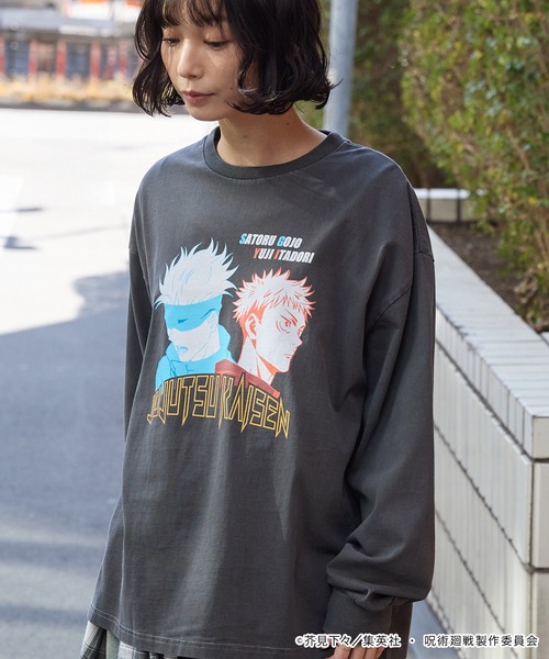 tシャツ 「呪術廻戦」別注 ピグメント加工 オーバーサイズ プリント