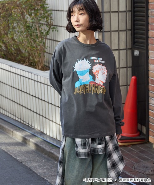 tシャツ 「呪術廻戦」別注 ピグメント加工 オーバーサイズ プリント 