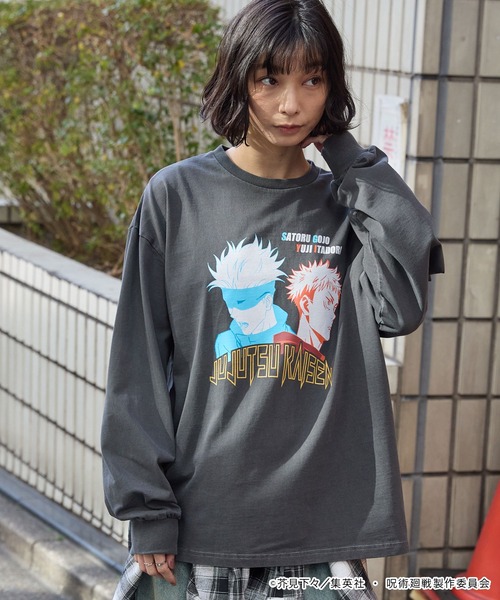 tシャツ 「呪術廻戦」別注 ピグメント加工 オーバーサイズ プリント