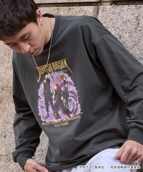 tシャツ 「呪術廻戦」別注 ピグメント加工 オーバーサイズ プリント 