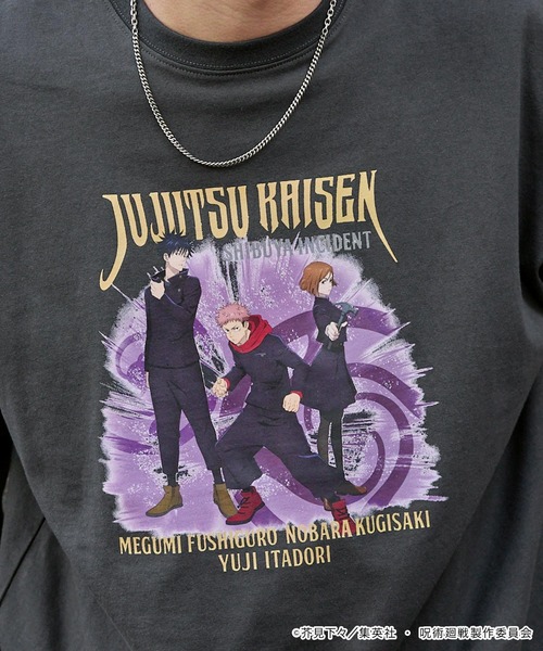 tシャツ 「呪術廻戦」別注 ピグメント加工 オーバーサイズ プリント