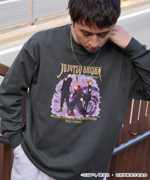 tシャツ 「呪術廻戦」別注 ピグメント加工 オーバーサイズ プリント