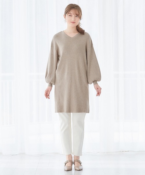 「alotta」 長袖ニット M ベージュ レディース_画像8
