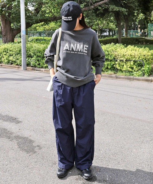 「ANME」 スウェットカットソー M ブラック系その他 レディース_画像3