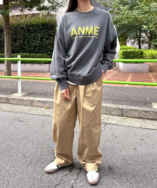 「ANME」 スウェットカットソー M ブラック系その他 レディース_画像4
