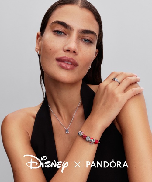 PANDORA（パンドラ） チャーム ディズニー スティッチ ローズ ムラノ