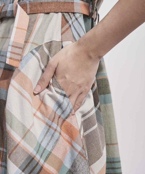 「REDYAZEL」 7分袖ワンピース SMALL グリーン系その他 レディース_画像9