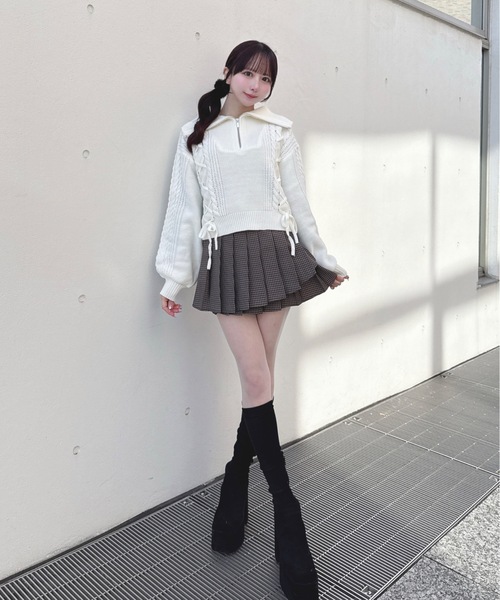 one way（ワンウェイ） スカート ダブルプリーツスカート : ZOZOTOWN