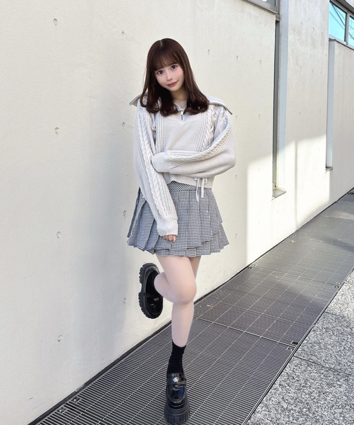 one way（ワンウェイ） スカート ダブルプリーツスカート : ZOZOTOWN