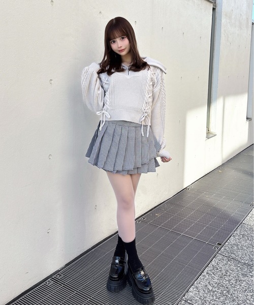 one way（ワンウェイ） スカート ダブルプリーツスカート : ZOZOTOWN