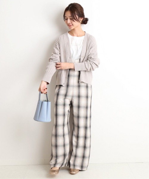 「SLOBE IENA」 ニットカーディガン FREE グレー レディース_画像3