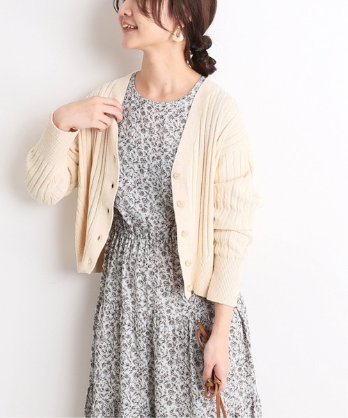 「SLOBE IENA」 ニットカーディガン FREE グレー レディース_画像4