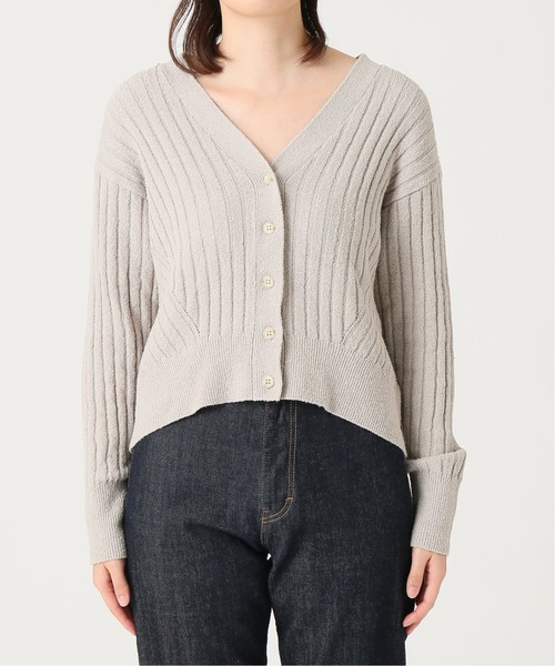「SLOBE IENA」 ニットカーディガン FREE グレー レディース_画像6