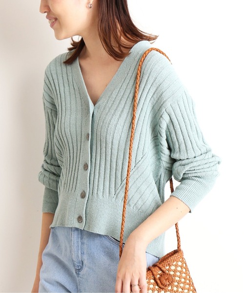 「SLOBE IENA」 ニットカーディガン FREE グレー レディース_画像7