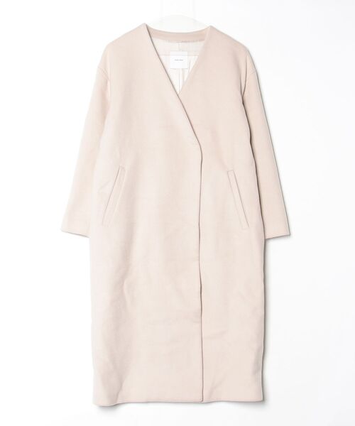 【an】【Spick & Span 】ベージュ ノーカラーコート Spick＆Span（スピック アンド スパン） 「Spick & Span」 ノーカラー