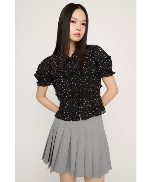 【超人気】フリルブラウス【2026SS 新品タグ付き】 SLY（スライ） ブラウス シャツ 「2026SS新作」TINY DOTS FRILL BL