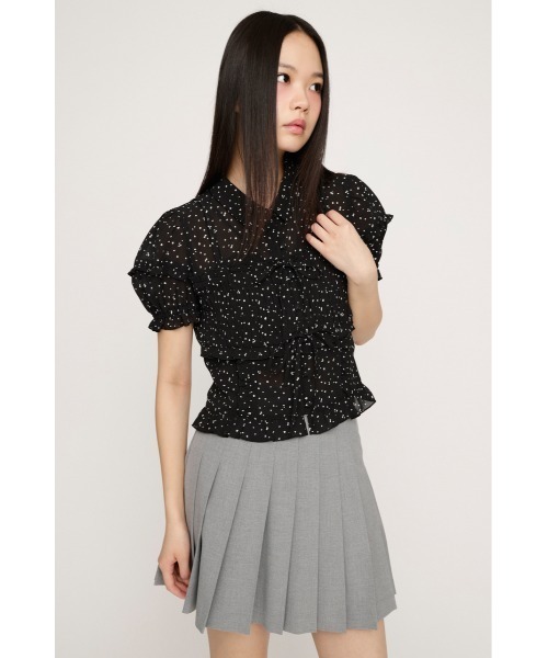 SLY ドットブラウス フリル 値札付き新品 SLY（スライ） ブラウス シャツ 「2026SS新作」TINY DOTS FRILL BL