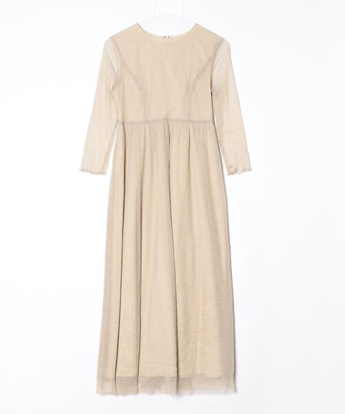 「AIMER」 レースコンビワンピース M ベージュ レディース_画像3