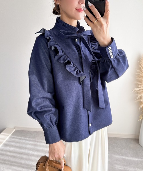 &. NOSTALGIA（ノスタルジア） ブラウス シャツ 「ZOZO限定」デニム