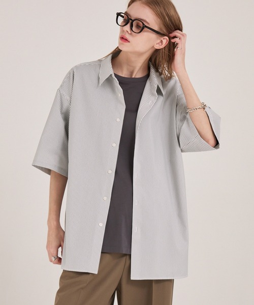 EMMA CLOTHES（エマクローズ） シャツ 半袖 多機能素材半袖ベーシック