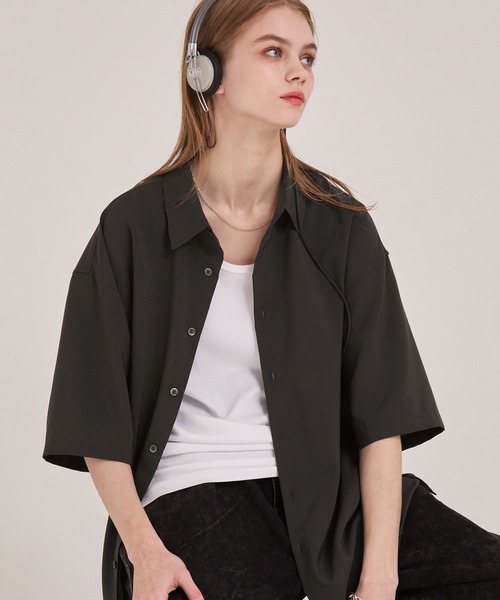 NOMA t.d.（ノーマティーディー） シャツ 半袖 Floral Mesh Zip PL