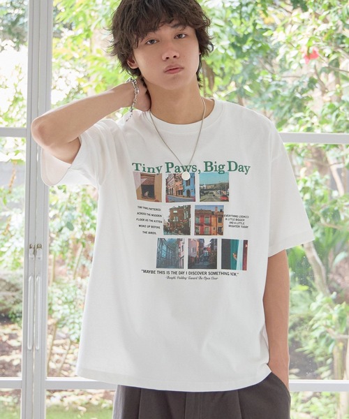 PBLIM tシャツ 半袖 「UNISEX」ロストキャットT 猫 / フォトプリント
