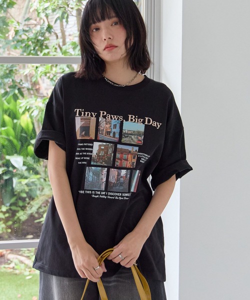 PBLIM tシャツ 半袖 「UNISEX」ロストキャットT 猫 / フォトプリント