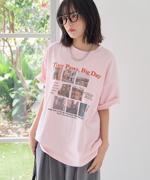PBLIM tシャツ 半袖 「UNISEX」ロストキャットT 猫 / フォトプリント
