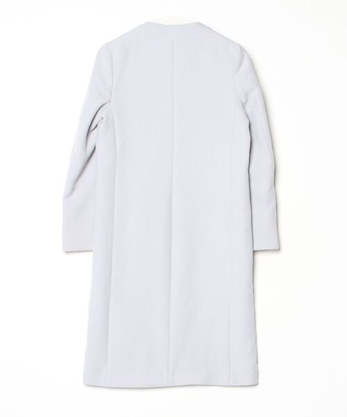 「Rouge Fonce」 ノーカラーコート 36 ブルー レディース_画像2