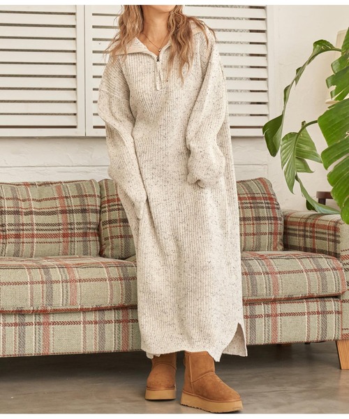 「anap mimpi」 ニットワンピース FREE ベージュ レディース_画像3