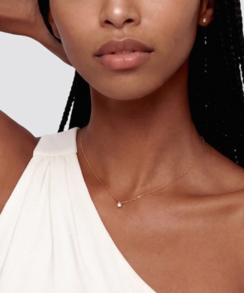 ネックレス Mirelle Solitaire Necklace ローズゴールド／ゴールド／シルバー レディース メンズの画像