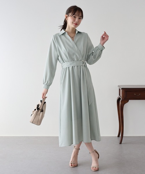 BLUEEAST（ブルーイースト） ワンピース カシュクールシャツワンピース 