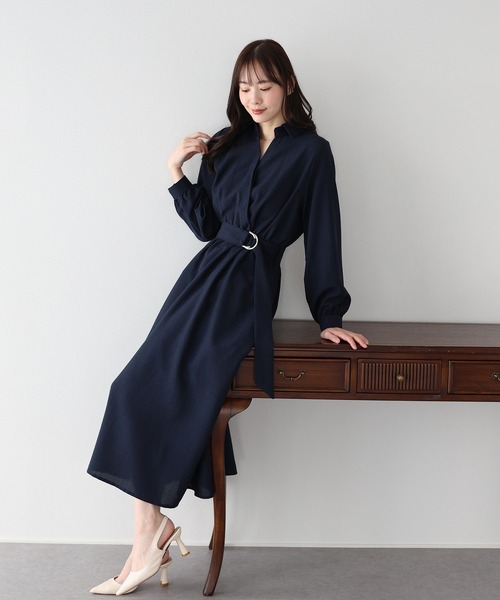 BLUEEAST（ブルーイースト） ワンピース カシュクールシャツワンピース