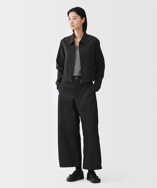 MUJI Labo 婦人　ユニフォーム素材で作ったショートブルゾン　L/黒 NEWoMan YOKOHAMA】MUJI Labo 2025 Autumn & Winter｜ 無印良品