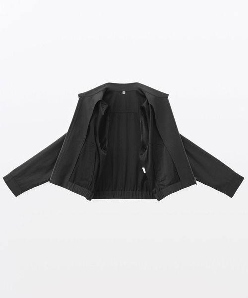 MUJI Labo 婦人　ユニフォーム素材で作ったショートブルゾン　L/黒 MUJI Laboから、『ユニフォーム素材で作ったショートブルゾン』が登場
