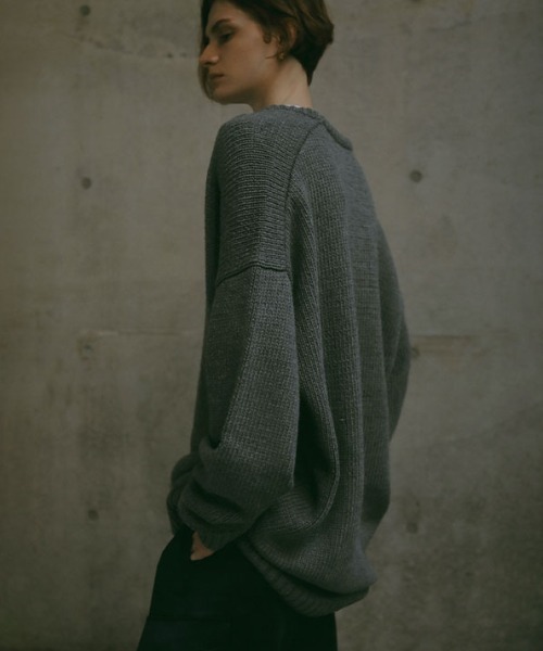 「ETRE TOKYO」 長袖ニット FREE ネイビー レディース_画像3