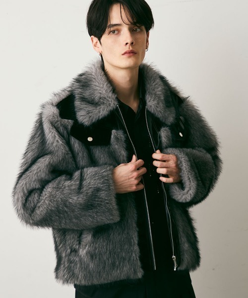 Shoowtime（ショウタイム） ブルゾン アウター Pattern Design Fur 